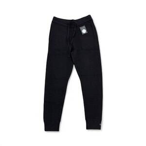 NEW GOODMAN men's ottoman rib jogger pants in black